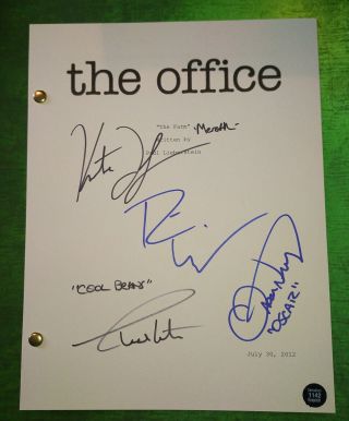 The Office 4x Hand Signed Script Rainn Wilson,  Oscar Nunez,  Creed Bratton