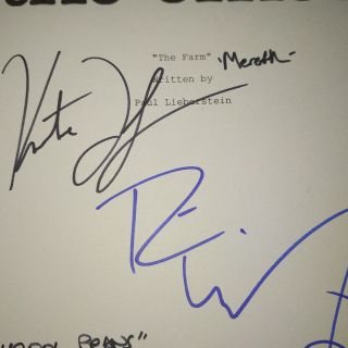 The Office 4x Hand Signed Script Rainn Wilson,  Oscar Nunez,  Creed Bratton 5