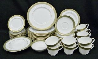 62 Royal Doulton Gold Belvedere Service For 12 China Set H5001 (80)