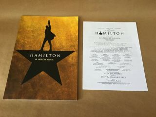 Official Hamilton The Broadway Musical Souvenir Program Book Lin - Manuel Miranda