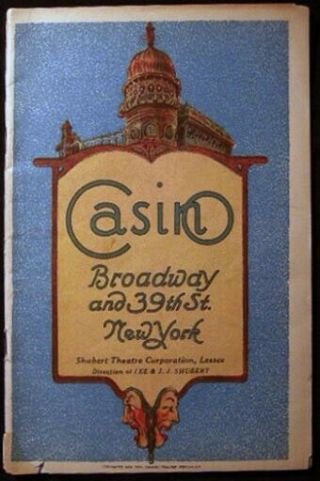 1928 The Casino Theatre Shubert My Maryland Musical Romance York City