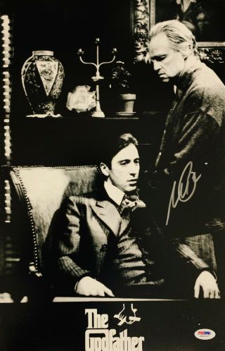 Al Pacino Signed 11 X 17 The Godfather Movie Poster Photo The Don - Psa Dna 6