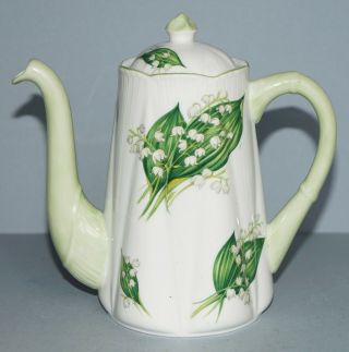 Shelley Fine China Lilly Of The Valley Teapot Pristine