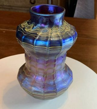 Antique Signed Louis C.  Tiffany Favrile Art Glass Vase (for Repair/restoration)