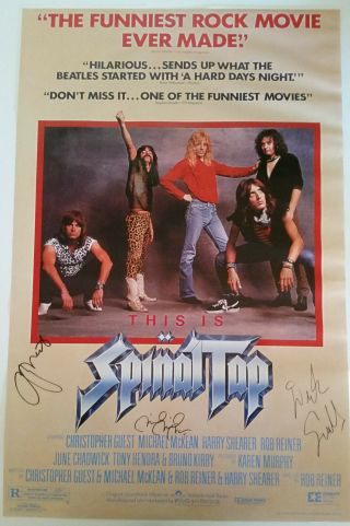 This Is Spinal Tap: U.  S.  One - Sheet Movie Poster Rare Signed Ltd Edition