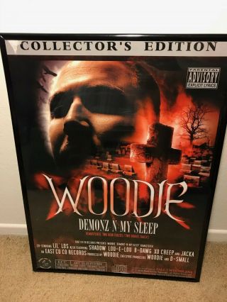 Woodie Demonz N My Sleep Collector ' s Edition Poster Norte Rap,  G Funk (Very Rare 3