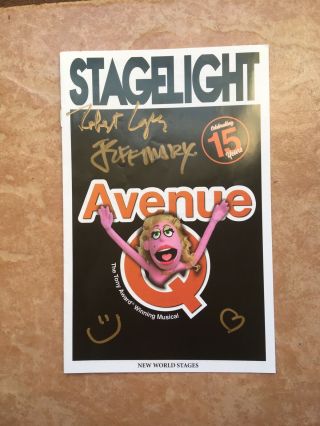 Avenue Q Playbill Signed By Robert Lopez And Jeff Marx (off Broadway)