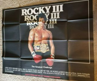 Rocky Iii Movie 1982 Nyc Subway Poster 45x59