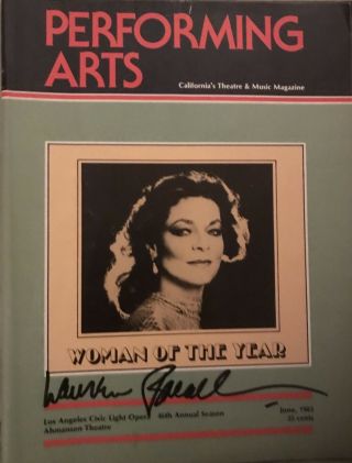 Autographed Lauren Bacall Woman Of The Year Tour 1983 Will Not Be Relisted