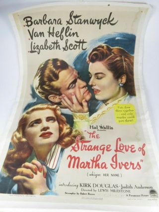 Vintage Movie Poster The Strange Love Of Martha Ivers 1946 Litho 46/418