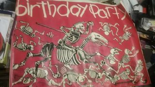 The Birthday Party Oz Band 1983 Silkscreen Uk Poster Vg Rare Edge Crimps Vtg Htf