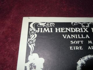 Jimi Hendrix Experience 8 1/2 x 11 1968 Vancouver Concert Flyer 2