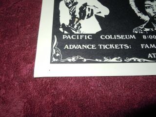 Jimi Hendrix Experience 8 1/2 x 11 1968 Vancouver Concert Flyer 3