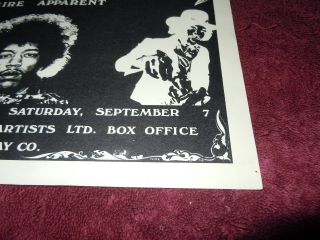 Jimi Hendrix Experience 8 1/2 x 11 1968 Vancouver Concert Flyer 5