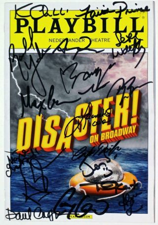 Disaster Cast Seth Rudetsky,  Kerry Butler,  Adam Pascal Signed Playbill