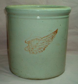 Rare 1 One Gallon - Red Wing Crock - Large Wing - Redwing - Museum Quality
