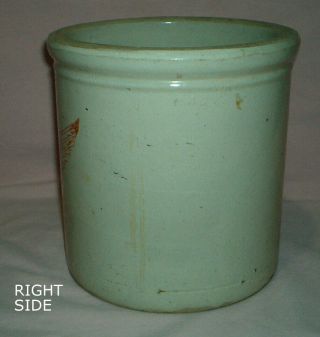 Rare 1 ONE GALLON - RED WING CROCK - Large Wing - Redwing - Museum Quality 5