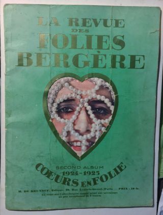 Vintage 1924 La Revue Des Folies Bergere Nude Girls Revue Paris Program
