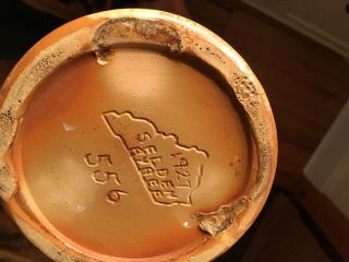1927 10 1/2 " Selden Bybee Ky Art Pottery Vase Kentucky 556 Three Handle Vase