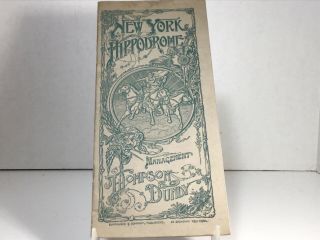 1906 Hippodrome Theater Program
