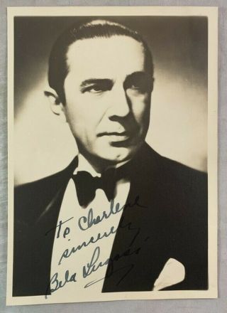 Hand Signed Photo Bela Lugosi Actor Count Dracula Universal Horror Interest