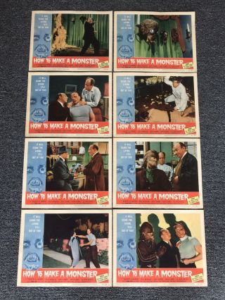 Full Set Of 1958 How To Make A Monster Lobby Cards Monster Creature Halloween