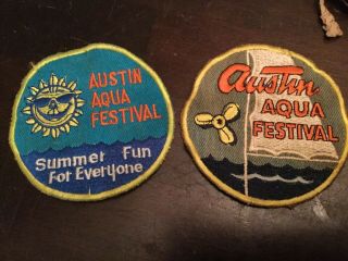 Two Rare 1964 Austin Aqua Music Festival Patches