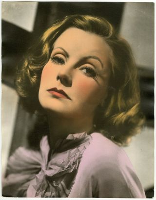 Vintage Large Format Greta Garbo Color - Glos Photograph The Painted Veil 1934