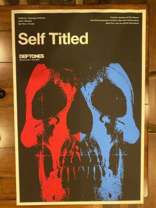 Deftones Self Titled Serigraph 211 (poster Rare Poster Lithograph) 24x36”.