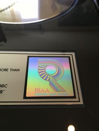 The Black Crowes ‘Shake Your Money Maker’ RIAA Certified Sales Award 6