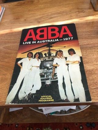 Abba 1977 Tour Book Program From Australian Concert Only Available From Concert