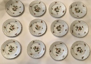 12 Herend Rothschild Bread And Butter Plates