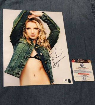 Britney Spears Hand Signed Autograph 8x10 Photo With Gai Autographed