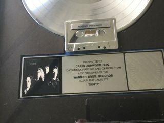Van Halen “ou812”.  RIAA Award for for sales of 1 million LP/cassette 2