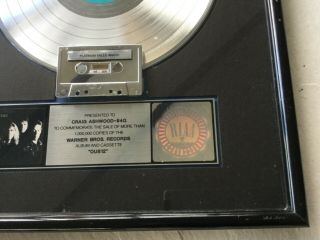 Van Halen “ou812”.  RIAA Award for for sales of 1 million LP/cassette 4