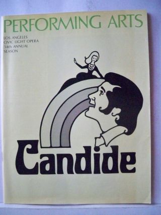 Candide Playbill Frank Porretta / Mary Costa / Douglas Campbell / Rae Allen 1971