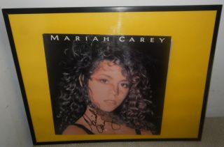 Mariah Carey Autographed Signed 1990 Debut Album Self Titled Framed Vinyl Lp