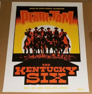 Pearl Jam Poster Lexington 2016 Ames Kentucky Six Show Edition