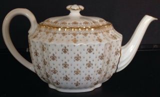 Spode Fleur De Lys Gold Teapot