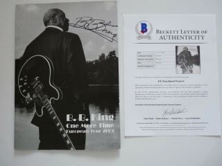 Bb King Of The Blues Signed Autographed Tour Book Program Beckett Certified 2