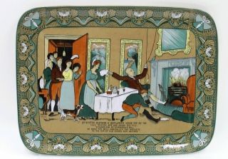 Buffalo Pottery Emerald Deldare Ware 1911 Syntax Mistakes Large Rectangular Tray