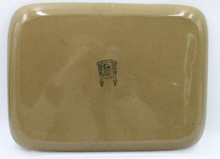 Buffalo Pottery Emerald Deldare Ware 1911 Syntax Mistakes Large Rectangular Tray 6