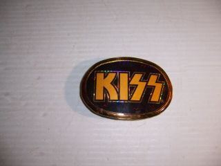 Vintage 1978 Pacifica Kiss Logo Prism Rock N Roll Belt Buckle