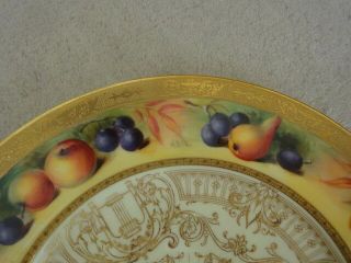 Set of 3 Vintage (1929) Royal Worcester Hand painted/signed W.  BEE FRUIT Plates 3