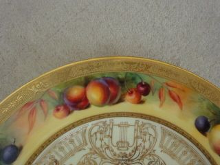 Set of 3 Vintage (1929) Royal Worcester Hand painted/signed W.  BEE FRUIT Plates 4