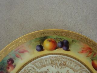 Set of 3 Vintage (1929) Royal Worcester Hand painted/signed W.  BEE FRUIT Plates 5
