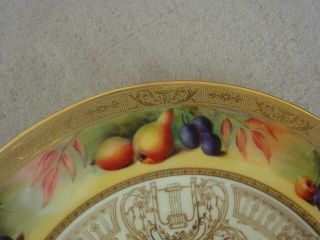 Set of 3 Vintage (1929) Royal Worcester Hand painted/signed W.  BEE FRUIT Plates 6