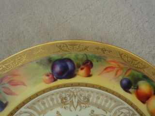 Set of 3 Vintage (1929) Royal Worcester Hand painted/signed W.  BEE FRUIT Plates 7
