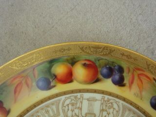 Set of 3 Vintage (1929) Royal Worcester Hand painted/signed W.  BEE FRUIT Plates 8