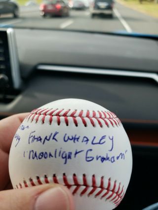 Frank Whaley Signed Baseball Moonlight Graham Field Of Dreams Jsa Inscription